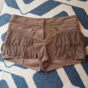 BCBG Max Azria fringe shorts